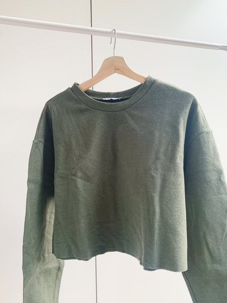 Zara Cropped Crewneck